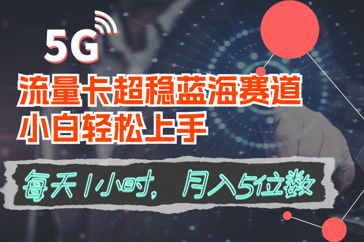 流量卡超稳蓝海赛道，小白轻松上手，每天1小时，月入5位数青柠创客-网创项目资源站-副业项目-创业项目-搞钱项目青柠创客