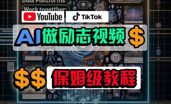 利用AI制作励志视频，在YouTube和TikTok赚钱，小白可做（附工具）青柠创客-网创项目资源站-副业项目-创业项目-搞钱项目青柠创客