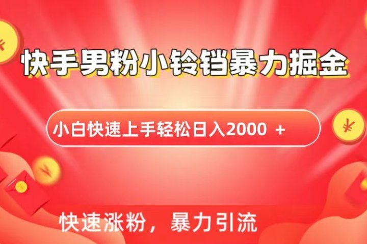 快手小铃铛男粉暴力直播青柠创客-网创项目资源站-副业项目-创业项目-搞钱项目青柠创客