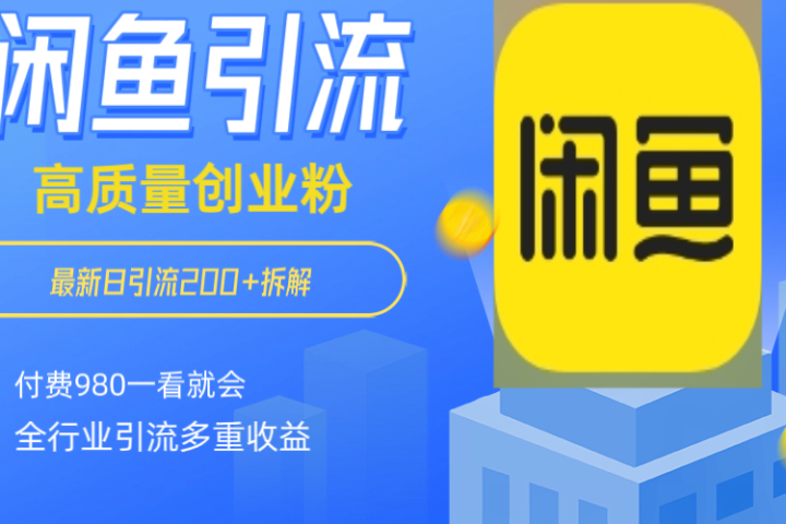 闲鱼 如何做到日引流 200+ 高 质 量 创业 粉付 费 980 拆解全 赛 道粉 丝 一看就会青柠创客-网创项目资源站-副业项目-创业项目-搞钱项目青柠创客