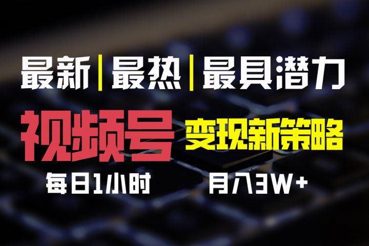 视频号变现新策略，每日一小时月入30000+青柠创客-网创项目资源站-副业项目-创业项目-搞钱项目青柠创客