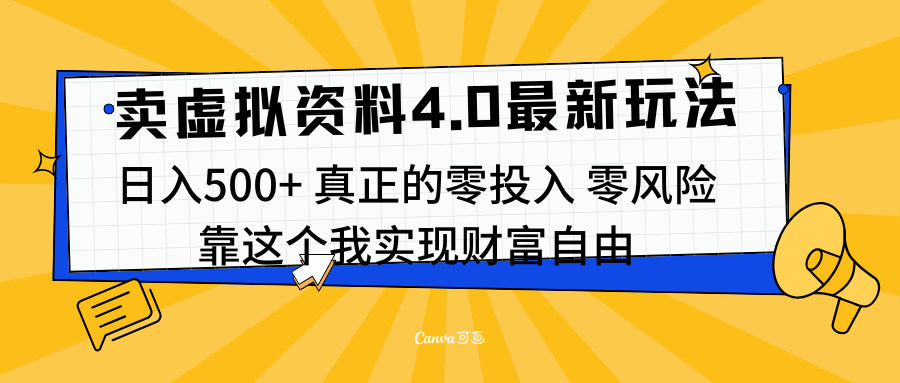 线上卖虚拟资料新玩法4.0，实测日入500左右，可批量操作，赚第一通金青柠创客-网创项目资源站-副业项目-创业项目-搞钱项目青柠创客
