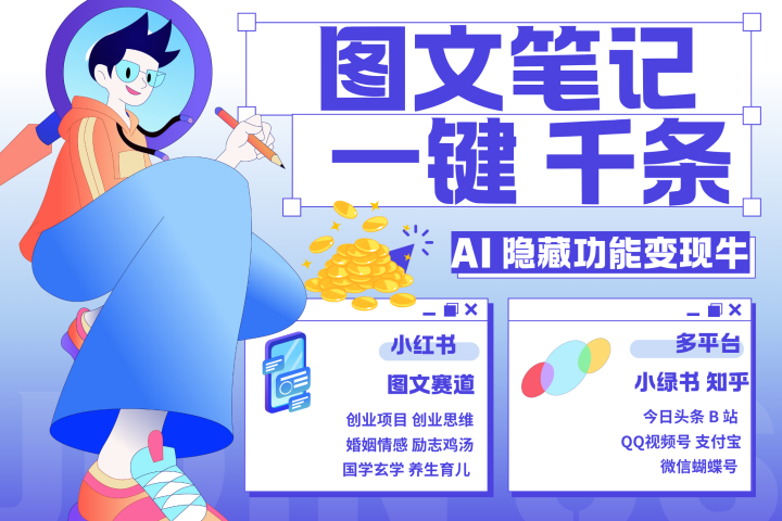 小红书小绿书 秒生图文一键千条 轻松变现3W+青柠创客-网创项目资源站-副业项目-创业项目-搞钱项目青柠创客