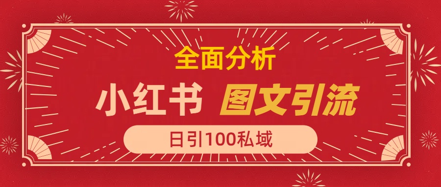 小红书图文引流，全面解析日引100私域流量是怎样做到的青柠创客-网创项目资源站-副业项目-创业项目-搞钱项目青柠创客