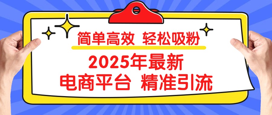 2025年最新电商平台精准引流 简单高效 轻松吸粉青柠创客-网创项目资源站-副业项目-创业项目-搞钱项目青柠创客
