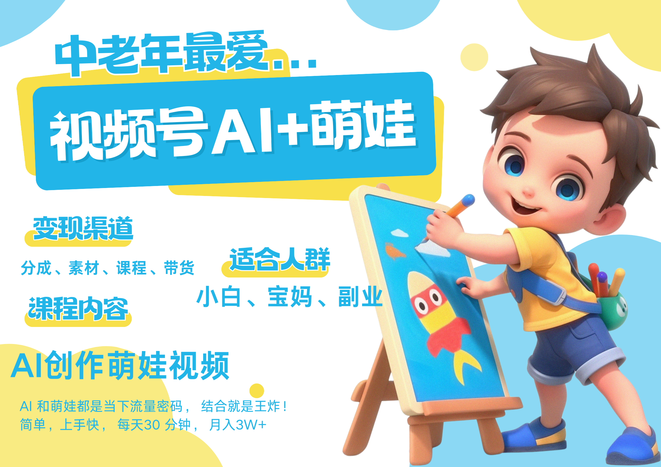 萌娃，又一爆款密码，小白3步上手，爆款率80%，每天十分钟，轻松AI变现萌娃搞钱，带货、素材、分成都非常猛，泼天流量，发布就爆！月入5W，抓紧学！青柠创客-网创项目资源站-副业项目-创业项目-搞钱项目青柠创客