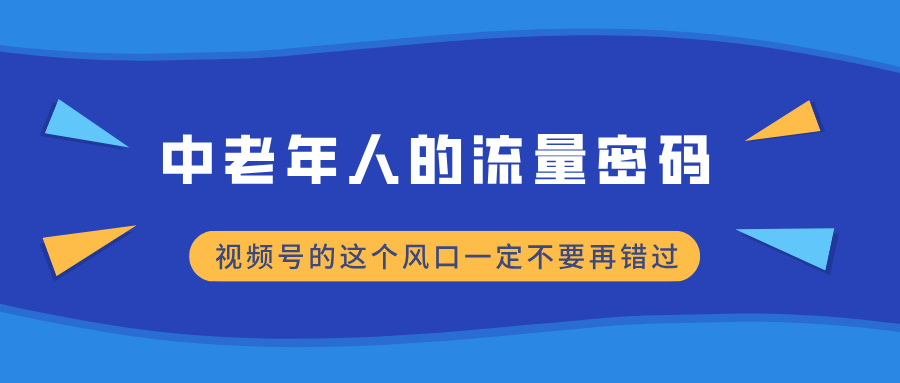 中老年人的流量密码,视频号的这个风口一定不要再错过,小白轻松月入过万青柠创客-网创项目资源站-副业项目-创业项目-搞钱项目青柠创客