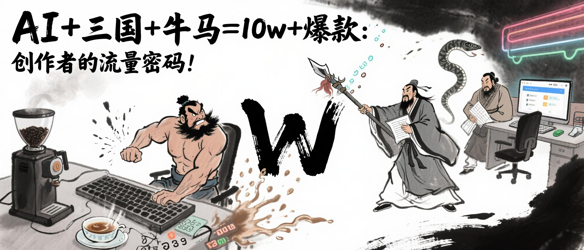 AI+三国+牛马=10w+爆款：创作者的流量密码！青柠创客-网创项目资源站-副业项目-创业项目-搞钱项目青柠创客